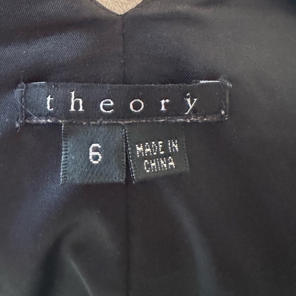 Theory Nellyan Sleeveless Wool Sheath Dress Black Size 6 Pockets Classic Office - Picture 4 of 6